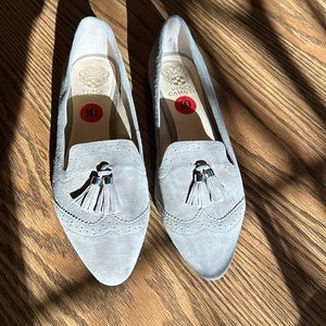 Vince Caputo Rozek women’s Size 10M beige Suede Flat Loafers